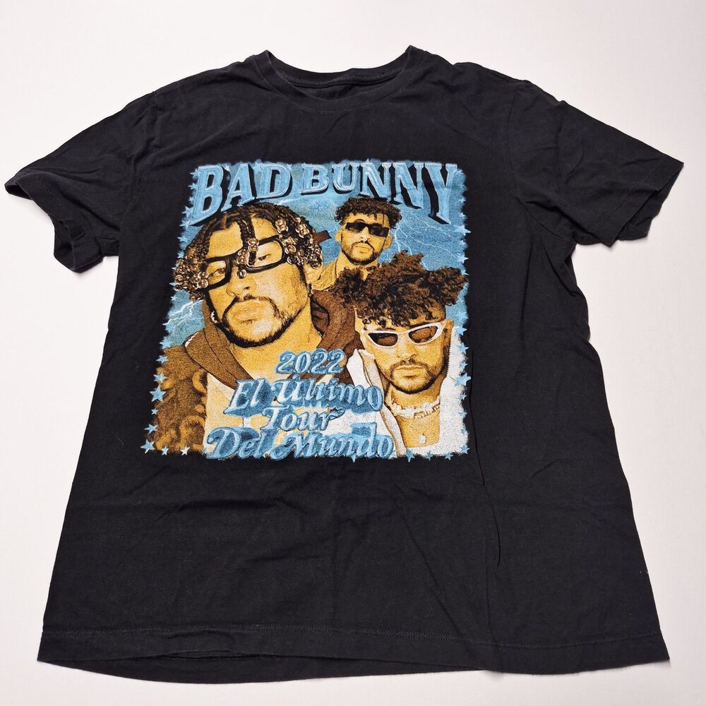 Bad Bunny 2022 Tour Shirt Mens Medium El Ultimo Tour Del Mundo Concert Skull M